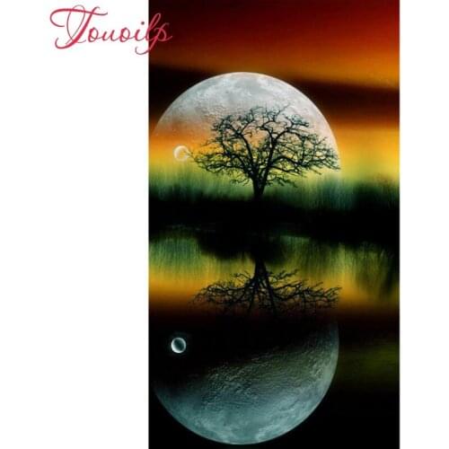 Full spuare&round Rainbow tree drill diamond painting cross stitch diamond embroidery plastic crafts Rhinestones painting sets