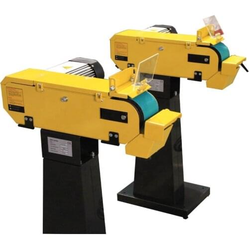 Single phase motor power belt grinding machines metal belt grinder with sandpaper sanding