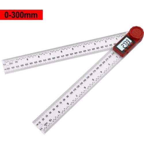 OOTDTY 300mm/200mm Digital Angle Ruler Inclinometer Goniometer Protractor Angle Finder A5YD