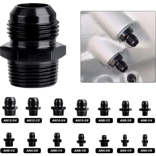 Straight AN Flare Male to NPT Pipe Adapter Aluminum Hose Fitting Bare Thread Fuel Oil Air Hose Fitting Male Adapter