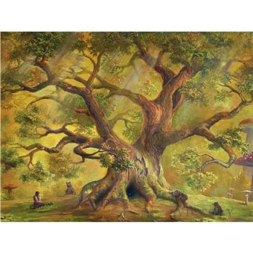 Full Square Diamond Embroidery Fantasy Tree Handicraft Diamond Painting Cross Stitch Landscape Living Room Home Decoration