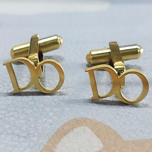 Custom Personalized Classic Name Cufflinks Gold Stainless Steel for Men Customized Nameplate Cuffs Buttons Jewelry New Year Gift