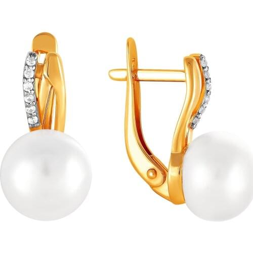 Женские золотые серьги Прима Эксклюзив China At AliExpress