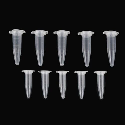 1.5ml Plastic Micro Test Tube Snap Cap Cone Bottom Centrifuge Tube Sample Vial Container School Laboratory Instrument 50Pcs
