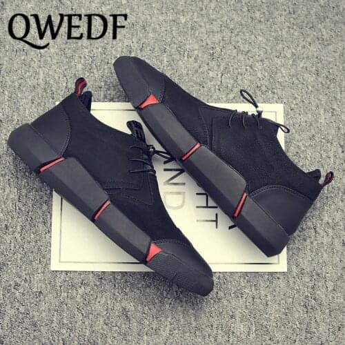 QWEDF Autumn and winter new mens shoes Student casual shoes British Korean version of the trend wild Loafers non-slip SW-17A