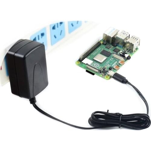 Raspberry Pi 4 USB-C US/EU/UK Power Supply , 5V / 3A, Safety Certificated, Multi Protections