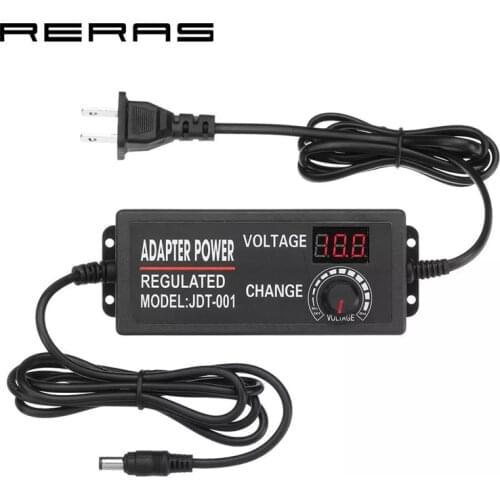 JDT-001 9-24V 3A 72W AC/DC Adapter Switching Power Supply Change Adjustable Power Adapter Supply Display US Plug Set Tool Parts