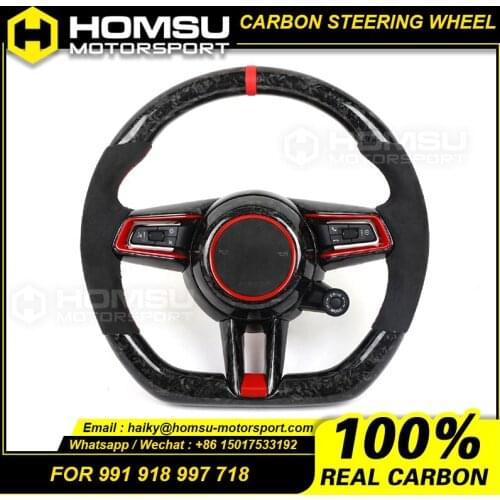 For poesche Macan Panamera Cayenne 991 918 997 718 Carbon Fiber Steering Wheel 2015-2018