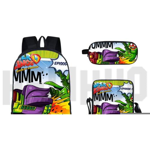 Mochila 3D Superzings Backpack Men Zipper Rucksacks Superthings Shoulder Bag Schoolbag Pencil Case Women High Quality Travelbags