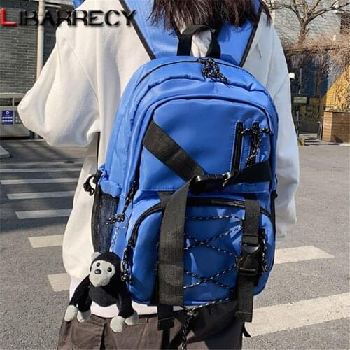 Fashion Cross Braided Rope Design Ladies Backpack High Quality Nylon Womens Student School Backpack Teenager Laptop School Bag