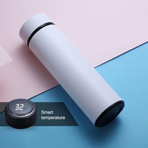 Vacuum Cup 500ml 304 Stainless Steel Thermal Bottle Thermos Cup LCD Temperature Display ECO Friendly Leak Proof