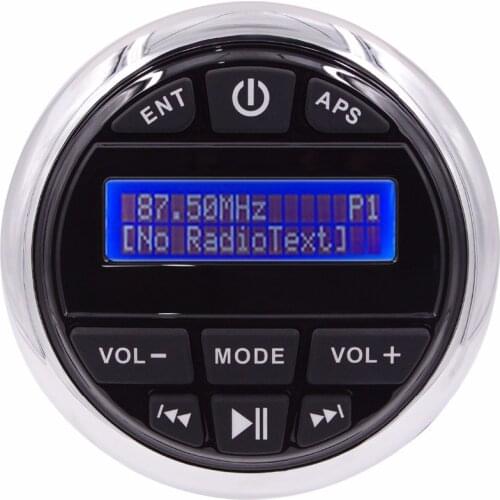 Waterproof Marine Radio Bluetooth Stereo Audio DAB FM AM Receiver Car MP3 Player For Golf Cart Baot Yacht ATV UTV RV Motorcycle