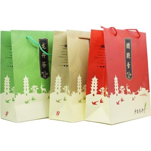 Xin Jia Yi Packaging White Paper Bag Company Directly Sale Grey Brown Paper Shopping Gift Bag with Rope Handle