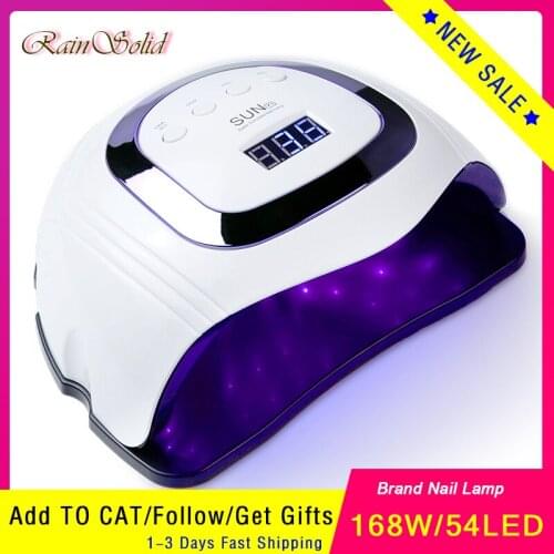 SUN Y1 168W UV Nail Lamp Nail Dryer Quick Dry 54 LED Lamp 4 Color Nail Polishing Dryer Gel Professional Lamp for manicure