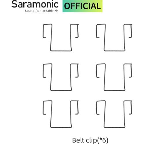 Saramonic Belt Clips Bodypack Microphone Mounts, Antennas and Nuts for UWMIC9 System
