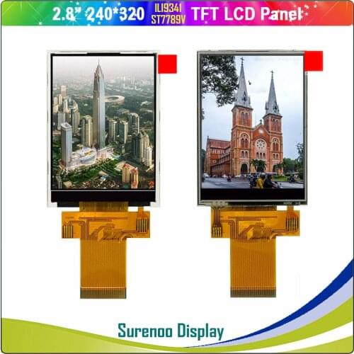 2.8" inch 240*320 40P/0.5 8/16 MCU & 3/4 Serial SPI TFT LCD Module Display Screen LCM ILI9341 ST7789V w/ Resistive Touch Panel