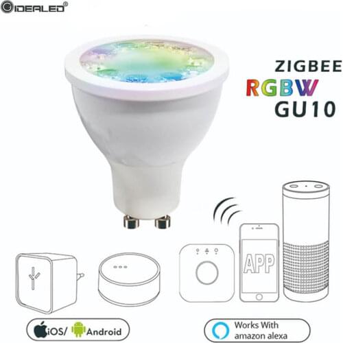 Zigbee hub LED Dimmer GU10 RGBW Bulb LED Spotlight Bridge Smart AC100-240V LED Bulb Work With ECHO Plus APP Dimmable Light
