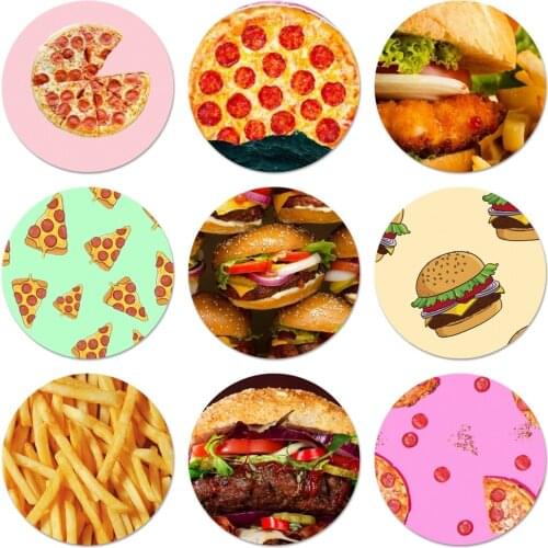 Hamburg French fries Pizza Icons Pins Badge Decoration Brooches Metal Badges For Clothes Backpack Decoration