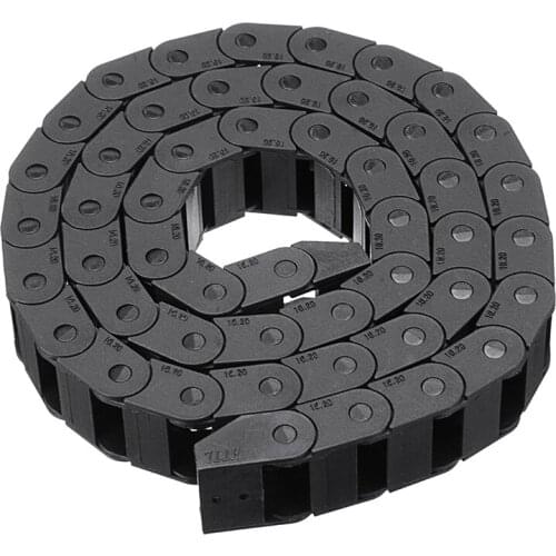 1M Black Nylon Drag Chain Cable Wire Carrier Transmission Chains 10 * 20mm Bridge Shaped Quality Wear Resistance For CNC Machine