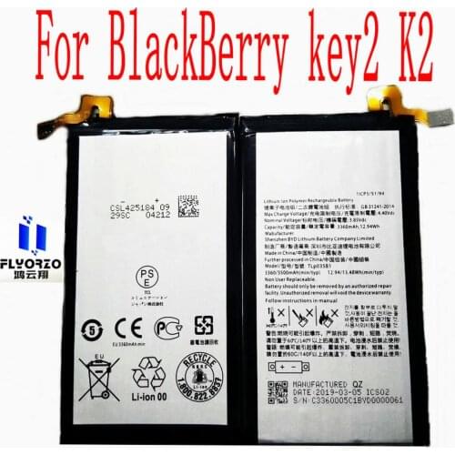 10Pcs 100% New Original High Quality 3360mAh TLP035B1 Battery For BlackBerry key2 K2 Mobile Phone