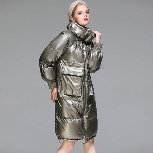 2020 new winter coat white duck down coats whom grow a fashionable collar or lend more loose dress