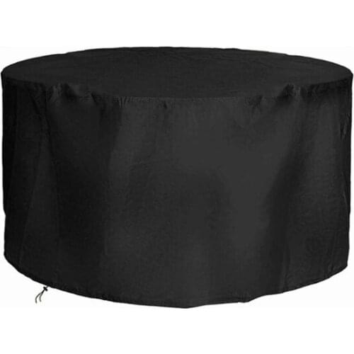 2021 Black Round Outdoor Furniture Dust Cover Waterproof Durable Extra Sun Protection UV Resistant Practical Household Daily
