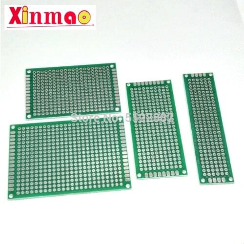 4PS/Lot 5x7 4x6 3x7 2x8cm Double Side Prototype Diy Universal Printed Circuit PCB Board Protoboard pcb kit 3*7 4*6 5*7 Connector
