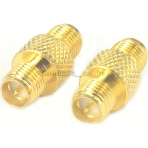 5pieces/lot) RF coaxial adapter RP SMA female to RP SMA Jack connector adaptor goldplated