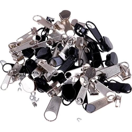 84pcs Metal Zip Head Accessories Tool Universal Zipper Repair Replacement Kit Zip Heads For Repairing Clothing Pants Tents Bags