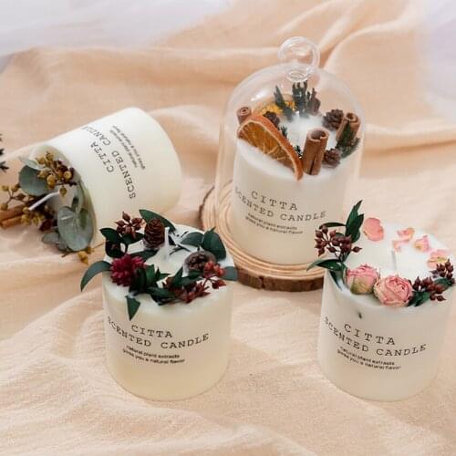 Forest Series Scented Soy Candle with Wooden Holder, 4 Fragrances, Aromatherapy Candles for Home Meditation Decoration, 285g