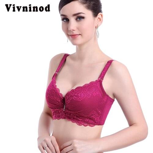 Summer Women Sheer Lace Bralette Bra BH Push Up Lace Bra Adjustable Lingerie Plus Size Bras For Women Underwear Soutien Gorge CD