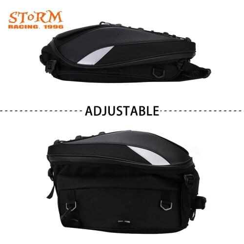 Motorcyle Black Rear Seat Bag Backpack Tail Bag with Mounting Accessories Waterproof Cover For HONDA YAMAHA KTM SUZUKI KAWASAKI