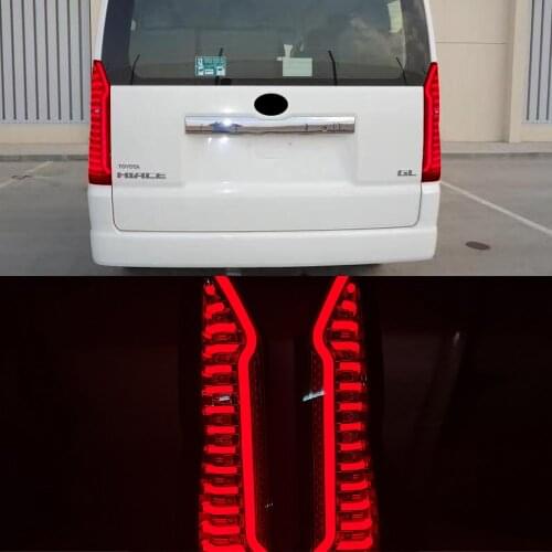CSCSNL 1Pair LED For Toyota Hiace 2019 2020 Tail Light Assembly Tail Brake Light Signal Lamps Reverse Light Rear Fog lamp