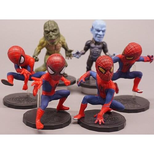 Disney Marvel spiderman superhero cartoon PVC action toys figure Lizard Electro collection model ornaments kids birthday gifts
