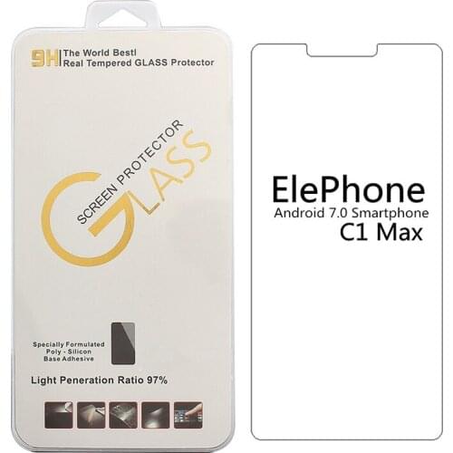 For Elephone C1 Max/C1 X/C1 mini Tempered Glass 9H 2.5D High Quality Protector Film free white edge liquid