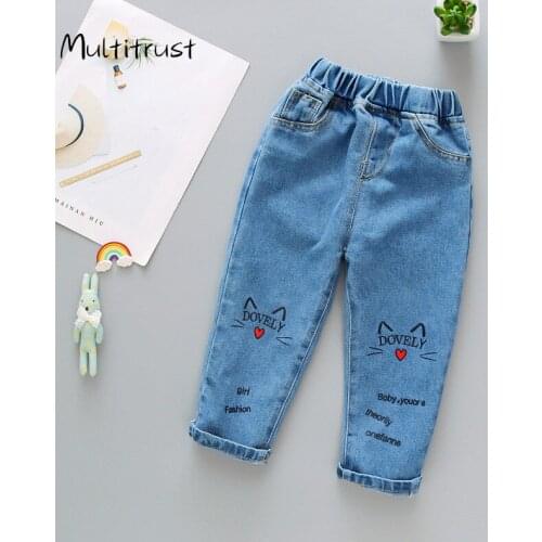 2020 Children Girls Boys Jeans Spring Autumn New Princess Trendy Clothing Fashion Style Trousers Size 3-8Y