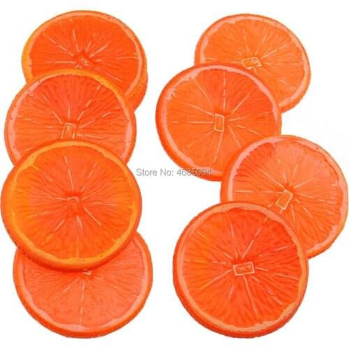 Gresorth 9 PCS Artificial Orange Slice Fake Fruits Slices Home Table Cabinet Decoration