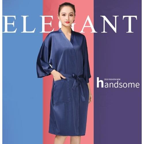 Professional Salon Stylist Cosmetology Hairdressing Robes Beauty SPA Customer Service,High-end Comfort Home Dress,Nightgown