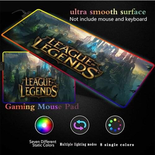 Gaming RGB Gamer Large Speed Mousepad LED Lighting USB Keyboard Colorful Desk Pad Mice Mat for PC Laptop Desktop for CSGO LOL