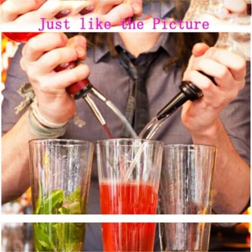 Bar Club KTV Liquor Spirit Pourer Free Flow Wine Bottle Pour Spout Stopper Tools Stainless Steel Spout Stopper Barware Tools