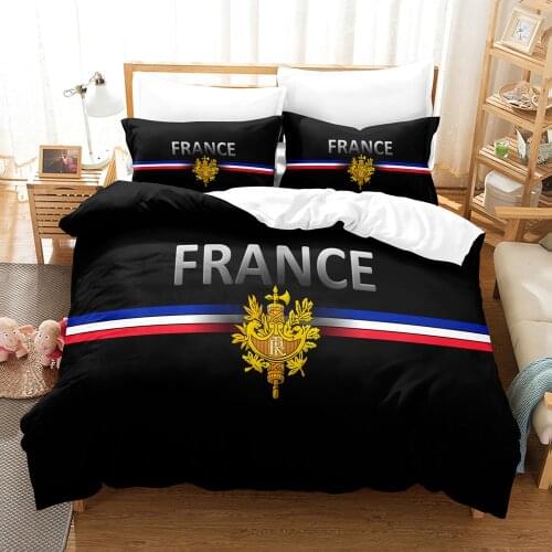 France Flag Bedding Set Single Twin Full Queen King Size Europe America Developed Country Bed Set Kids Bedroom Duvetcover Sets