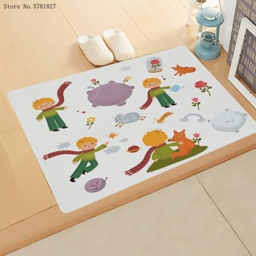 The Little Prince Small Door Mat Little Boy Doormat Kitchen Doorway Floor Rug Entrance Doorway Carpet Home Custom Cartoon Mat