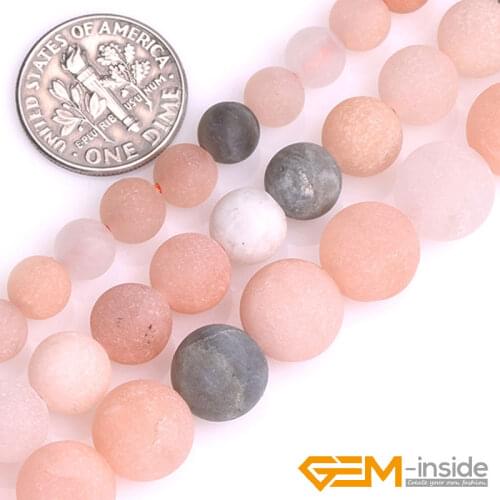 6mm 8mm 10mm Frosted Round Natural Multicolor Moonstone Stone Gem Stone Semi Precious Matte Beads DIY Beads For Jewelry Making