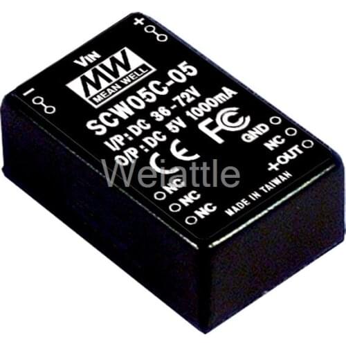 MEAN WELL original SCW05A-12 12V 470mA meanwell SCW05 12V 5W DC-DC Regulated Single Output Converter