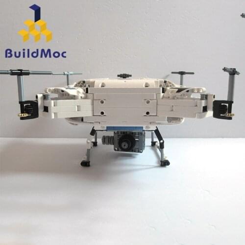 Buildmoc Mini Drone Compatible Lepining technical Aliens APC-Flying Helicopter UFO Drone Upgrade Hot Building Blocks Kids Toys