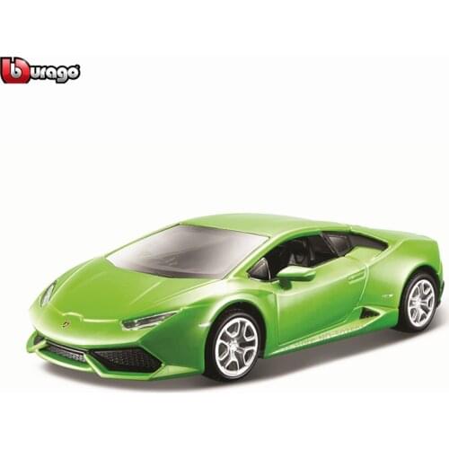 Bburago 1:32 Lamborghini Huracan LP610 simulation alloy car model plexiglass dustproof display base package Collecting gifts