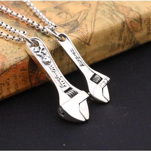 Pendant Necklace Men Silver Tool Pendants for Necklace Men Punk Jewelry Finding Accessories Fashion Necklace Pendants Jewelry