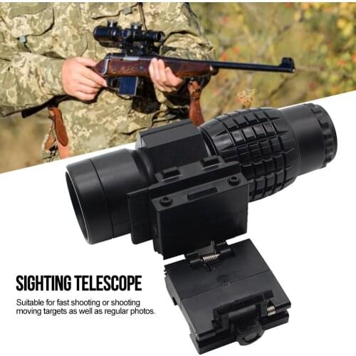 Outdoor Sports 3x Magnifier Sight Durable Black Matte Range Lightweight Waterproof Shockproof Hologram Sighting Telescope
