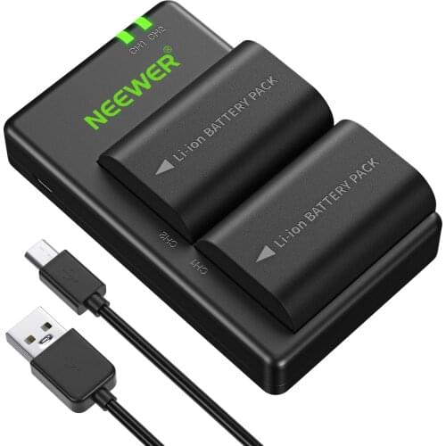 Neewer LP-E6 LP-E6N Replacement Rechargeable Battery Charging Set for Canon