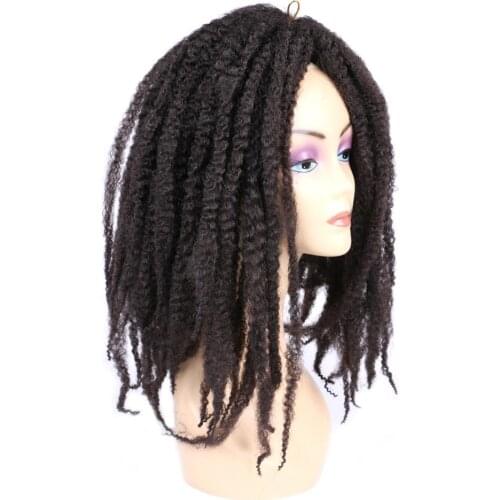 Pure Color Afro Kinky Marley Braids Crochet Hair Soft Cuban Twist Braiding Hair 8/18Inch Synthetic Hair Braiding